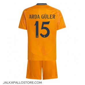 Real Madrid Arda Guler #15 Vieraspaita Lapsille 2024-25 Lyhythihainen (+ shortsit)